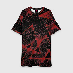 Платье клеш для девочки Triangles with dots, цвет: 3D-принт