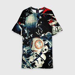 Платье клеш для девочки Звездные войны персонажи, цвет: 3D-принт