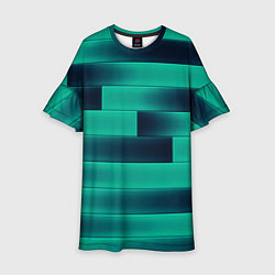 Детское платье Color light blue square