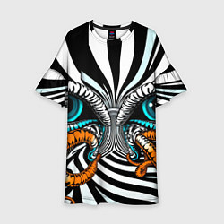 Платье клеш для девочки Глаз и щупальца, цвет: 3D-принт