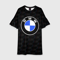 Платье клеш для девочки BMW M pattern, цвет: 3D-принт