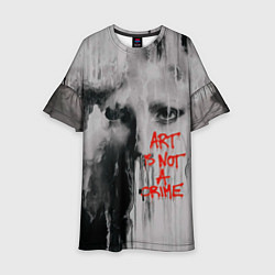Платье клеш для девочки Исскуство не преступление, цвет: 3D-принт