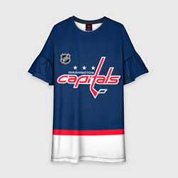 Платье клеш для девочки Washington Capitals hockey team, цвет: 3D-принт