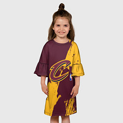 Платье клеш для девочки Cleveland Cavaliers NBA team, цвет: 3D-принт — фото 2