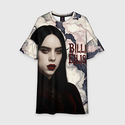 Платье клеш для девочки Билли Айлиш в стиле готики, цвет: 3D-принт