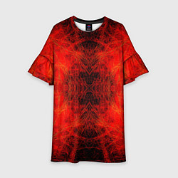 Детское платье Красно-черная кожа дракона