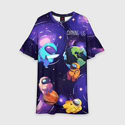 Детское платье Among Us космос