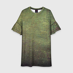 Детское платье Абстракция - old board painted with green paint