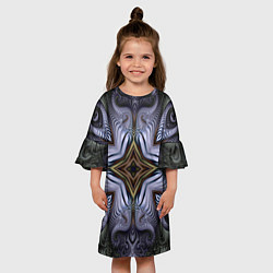 Платье клеш для девочки Абстракция дня, цвет: 3D-принт — фото 2