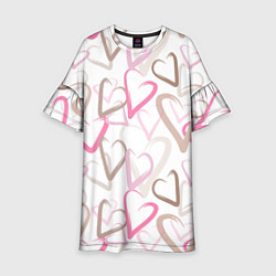 Детское платье Розовые сердца