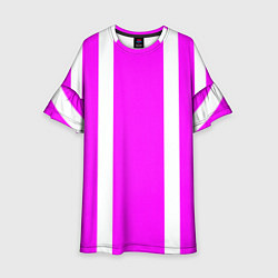 Детское платье Color white pink stripes