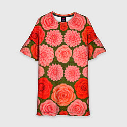 Детское платье Цветочная поляна паттерн