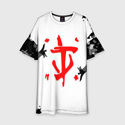 Детское платье Doom лого камуфляж текстура