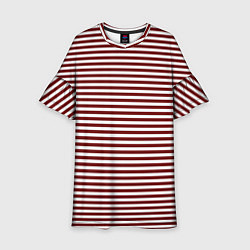 Платье клеш для девочки Тельняшка спецназовца, цвет: 3D-принт