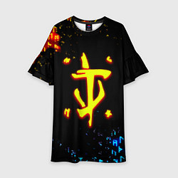 Детское платье Doom огненные символы