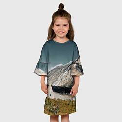 Платье клеш для девочки Фардык-Кешене, цвет: 3D-принт — фото 2