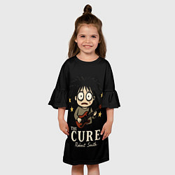 Платье клеш для девочки The Cure, Роберт Смит, цвет: 3D-принт — фото 2