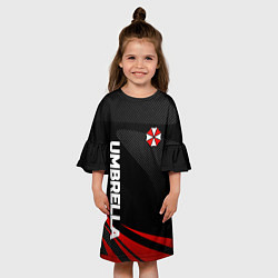 Платье клеш для девочки Umbrella - спорт, цвет: 3D-принт — фото 2