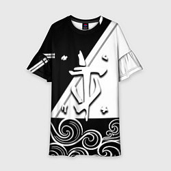 Платье клеш для девочки Doom стильная геометрия, цвет: 3D-принт