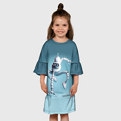 Платье клеш для девочки Spider Bender - meme, цвет: 3D-принт — фото 2