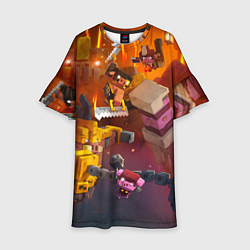 Платье клеш для девочки Пиглины, цвет: 3D-принт