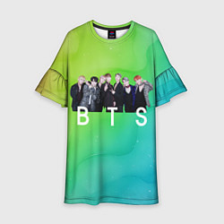Платье клеш для девочки BTS kpop, цвет: 3D-принт