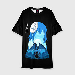 Платье клеш для девочки Мое перерождение в слизь, цвет: 3D-принт