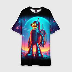 Детское платье Космонавт Бендер на неоновой планете