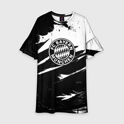 Платье клеш для девочки Бавария Мюнхен крылья краски, цвет: 3D-принт