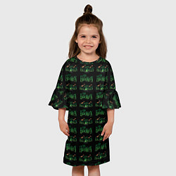 Платье клеш для девочки Halloween pattern, цвет: 3D-принт — фото 2