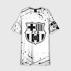 Платье клеш для девочки Barcelona брызги красок, цвет: 3D-принт