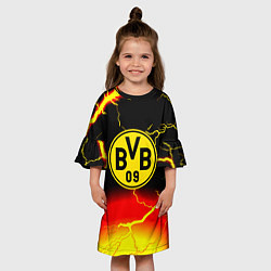 Платье клеш для девочки Borussia шторм молнии, цвет: 3D-принт — фото 2