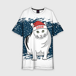 Платье клеш для девочки Кот Бендер - 2026, цвет: 3D-принт