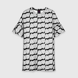 Платье клеш для девочки Символы валькнут как защитная кольчуга, цвет: 3D-принт