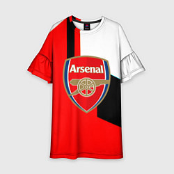 Платье клеш для девочки Арсенал геометрия спорт, цвет: 3D-принт