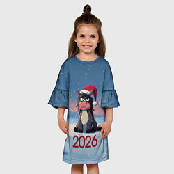 Платье клеш для девочки Строгай лошадь, цвет: 3D-принт — фото 2