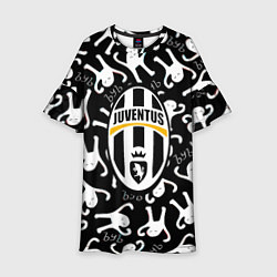 Платье клеш для девочки Ювентус x Ъуъ съука, цвет: 3D-принт