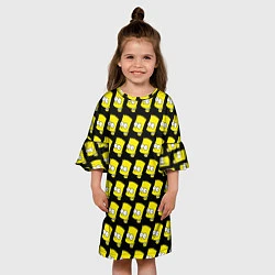 Платье клеш для девочки Барт Симпсон: узор, цвет: 3D-принт — фото 2