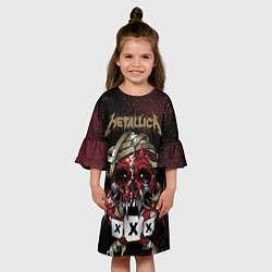 Платье клеш для девочки Metallica: XXX, цвет: 3D-принт — фото 2