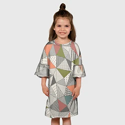 Платье клеш для девочки Геометрия, цвет: 3D-принт — фото 2