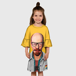 Платье клеш для девочки Ленин хипстер, цвет: 3D-принт — фото 2