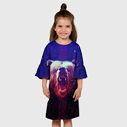 Платье клеш для девочки Roar Bear, цвет: 3D-принт — фото 2