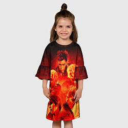 Платье клеш для девочки Big Bang: Flame Boys, цвет: 3D-принт — фото 2