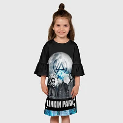 Платье клеш для девочки Linkin Park: Moon, цвет: 3D-принт — фото 2