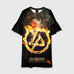 Платье клеш для девочки Linkin Park: Burning the skies, цвет: 3D-принт