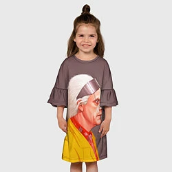 Платье клеш для девочки Доктор Браун, цвет: 3D-принт — фото 2
