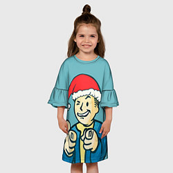 Платье клеш для девочки Fallout New Year, цвет: 3D-принт — фото 2