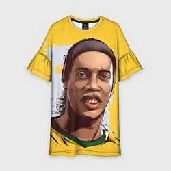 Платье клеш для девочки Ronaldinho Art, цвет: 3D-принт