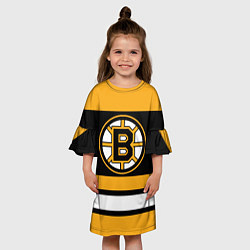 Платье клеш для девочки Boston Bruins, цвет: 3D-принт — фото 2