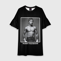 Платье клеш для девочки Manny Pacquiao: Photo, цвет: 3D-принт